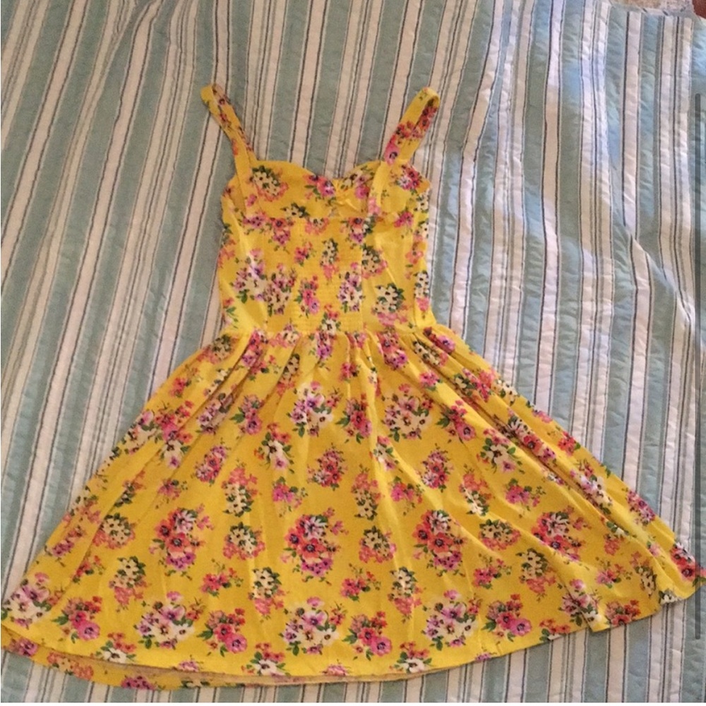 Aeropostale Yellow Floral Sundress